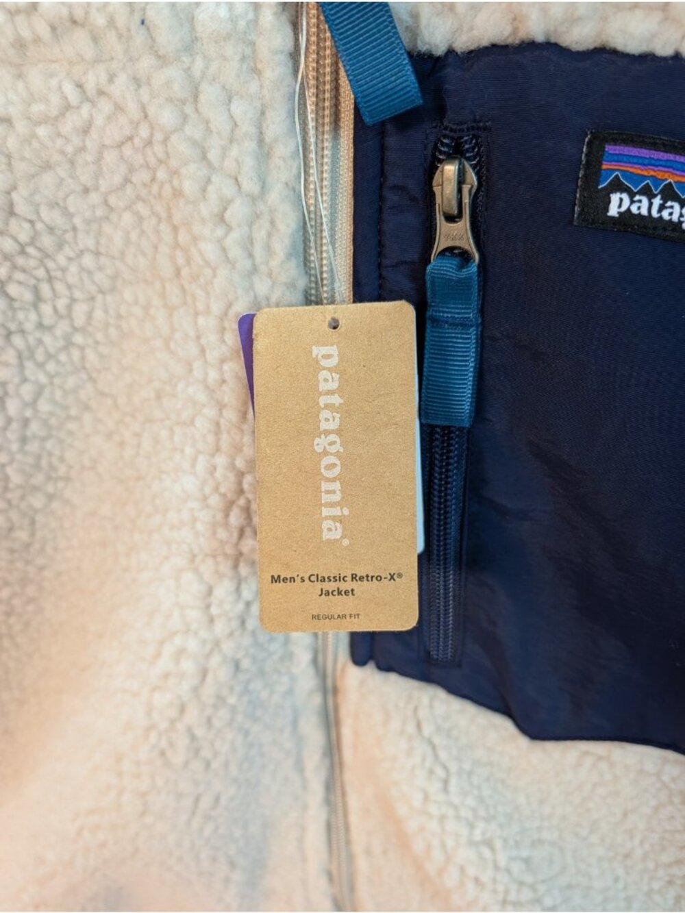New Patagonia Men’s Size Large Classic Retro-X Jacket Pelican Wren Gold - Picture 3 of 8